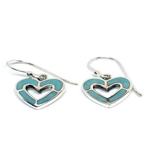 Sterling Silver Earrings With Turquoise Stone