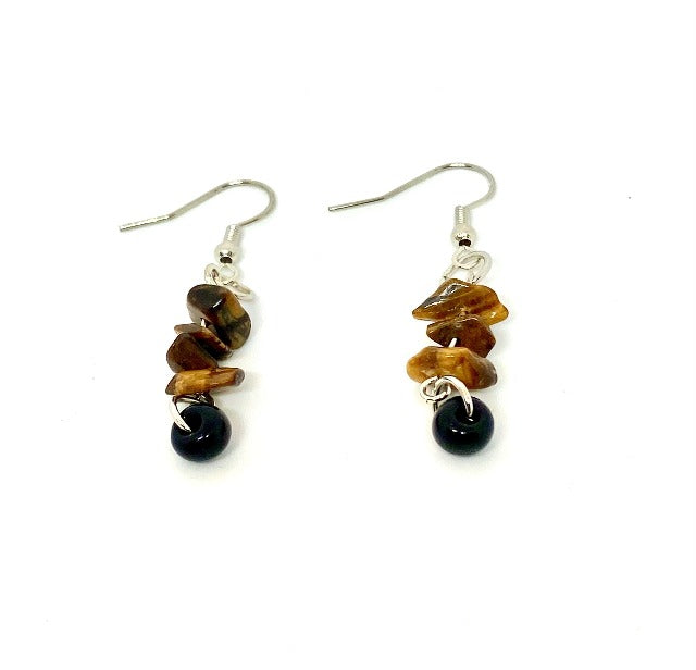 Tigers Eye Dangle Earrings