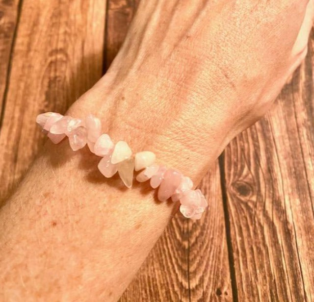 Natural Gemstone Stud Earrings and Stretch Bracelet Sets