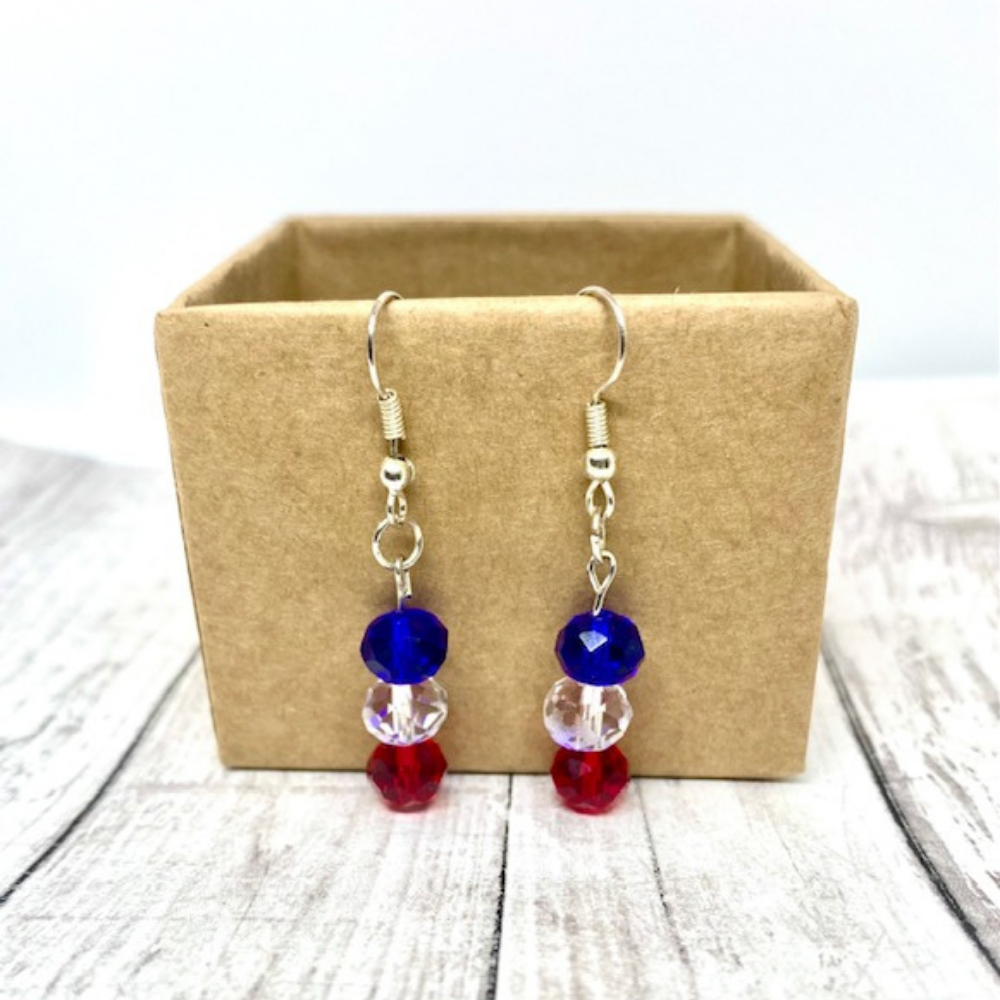 Patriotic Dangle and Hoop Earrings