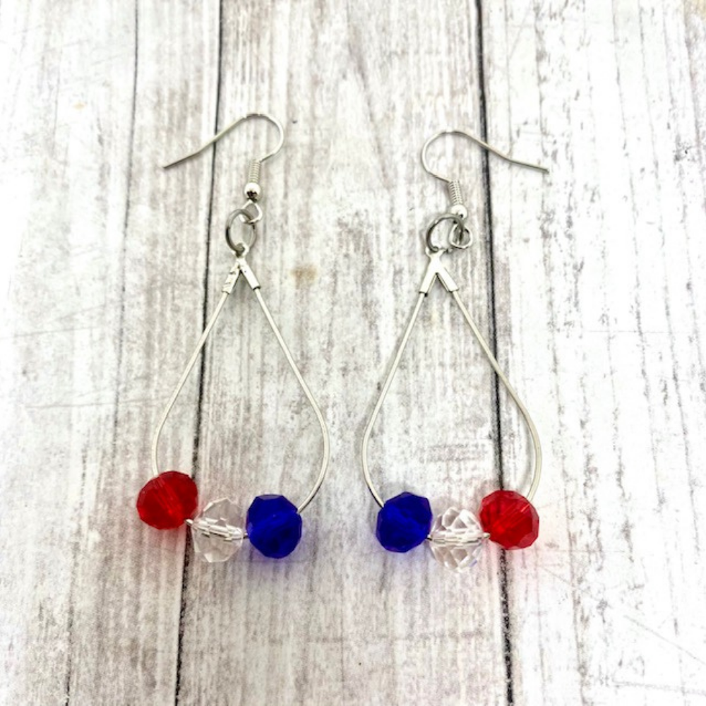 Patriotic Dangle and Hoop Earrings