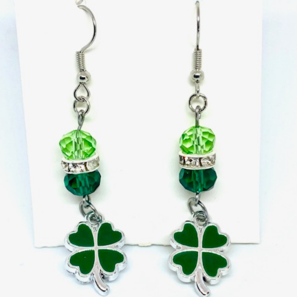St. Patrick's Day Shamrock Earrings