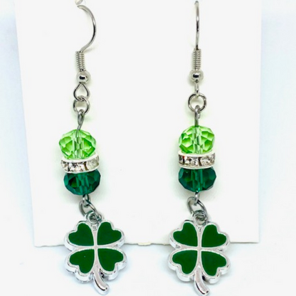St. Patrick's Day Shamrock Earrings