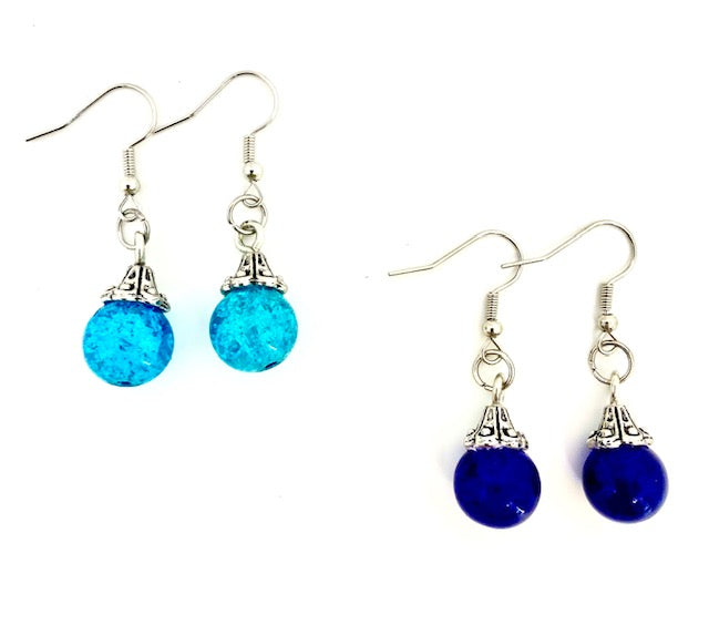Crystal Ball Beaded Earrings and Bracelet Sets