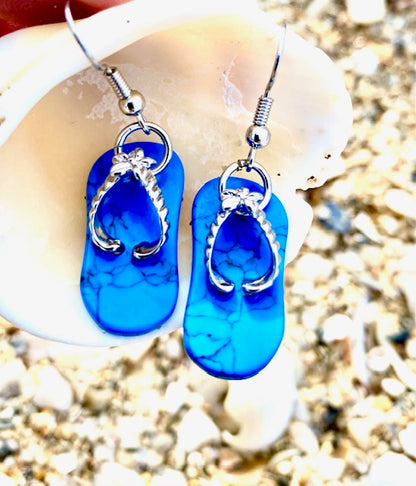 Summer Flip Flop Dangle Earrings