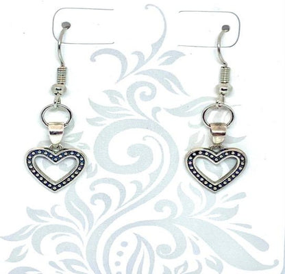 Sterling Silver Heart Dangle Earrings