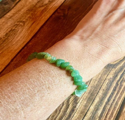Green Aventurine Matching Bracelet and Earrings Set