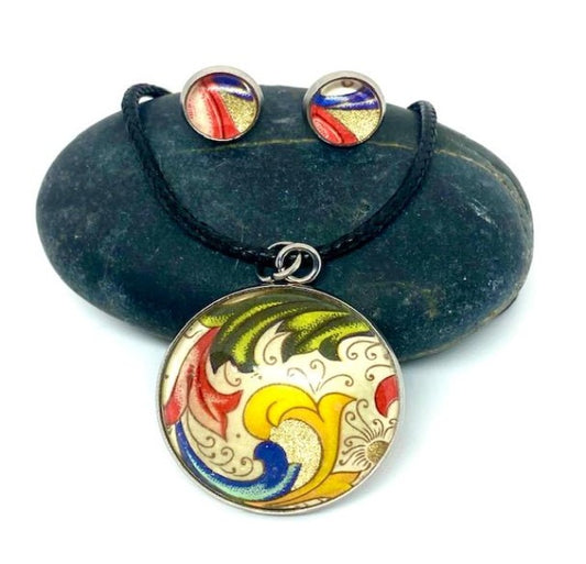 Colorful Italian Florentine Jewelry Set