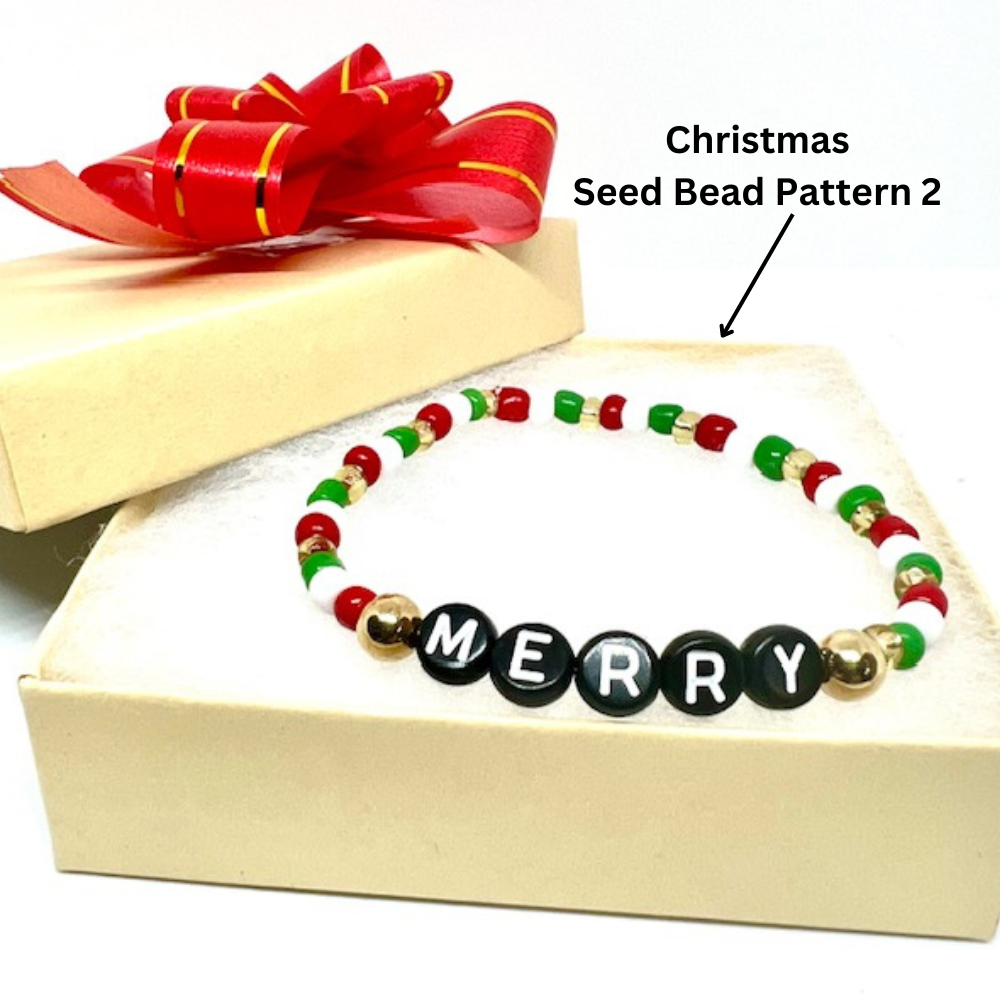 Holiday Seed Bead Stretch Bracelets