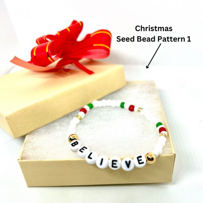 Holiday Seed Bead Stretch Bracelets