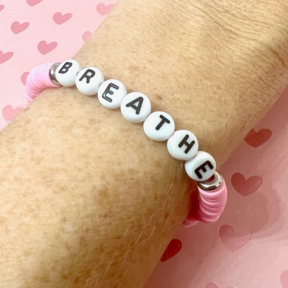 Custom Breast Cancer Heishi Word Bracelets