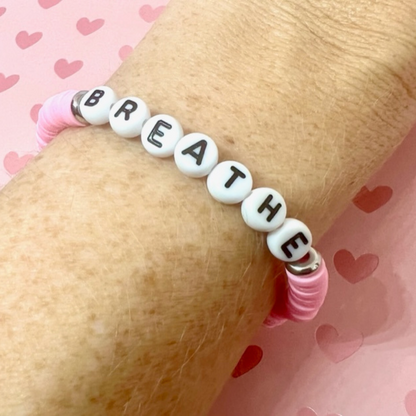Custom Breast Cancer Heishi Word Bracelets