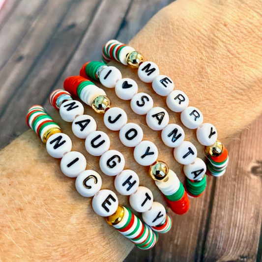 Holiday Heishi Bracelets