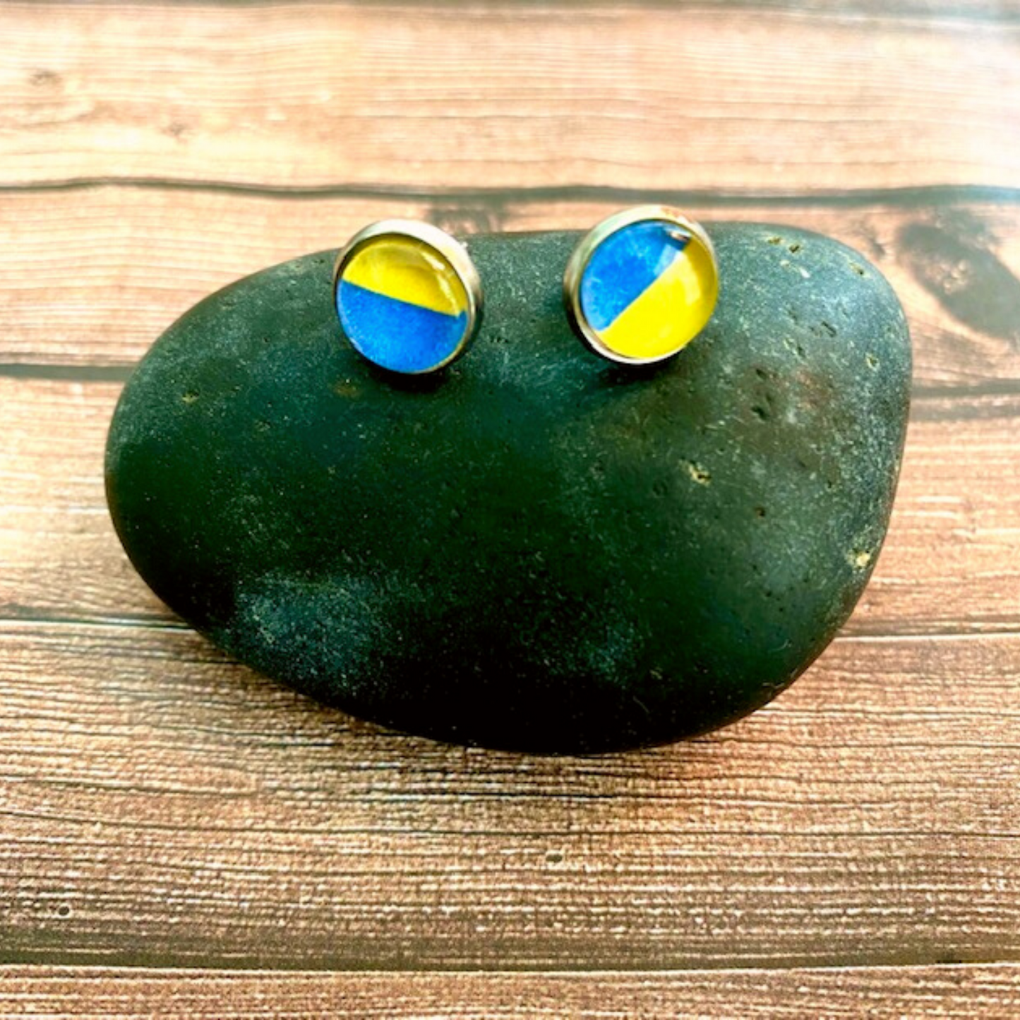 Stand With Ukraine Stud Earrings