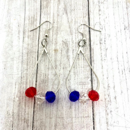 Patriotic Dangle and Hoop Earrings