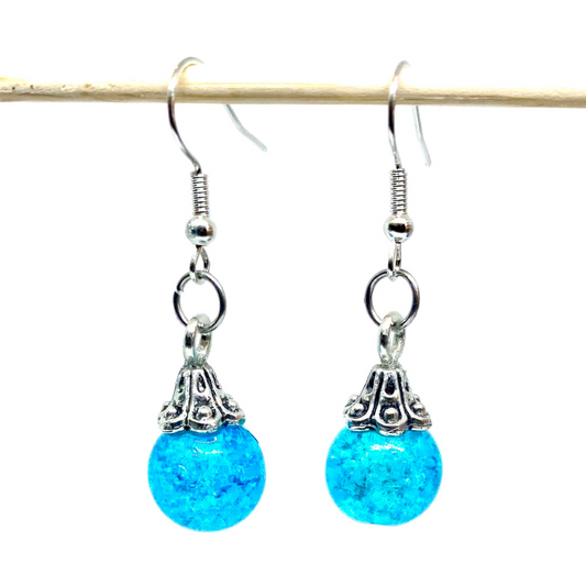 Crystal Ball Beaded Earrings and Bracelet Sets