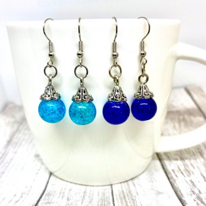 Crystal Ball Beaded Earrings and Bracelet Sets