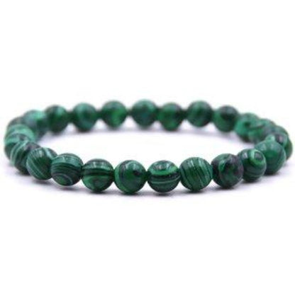 Manmade Malachite Elastic Bracelet